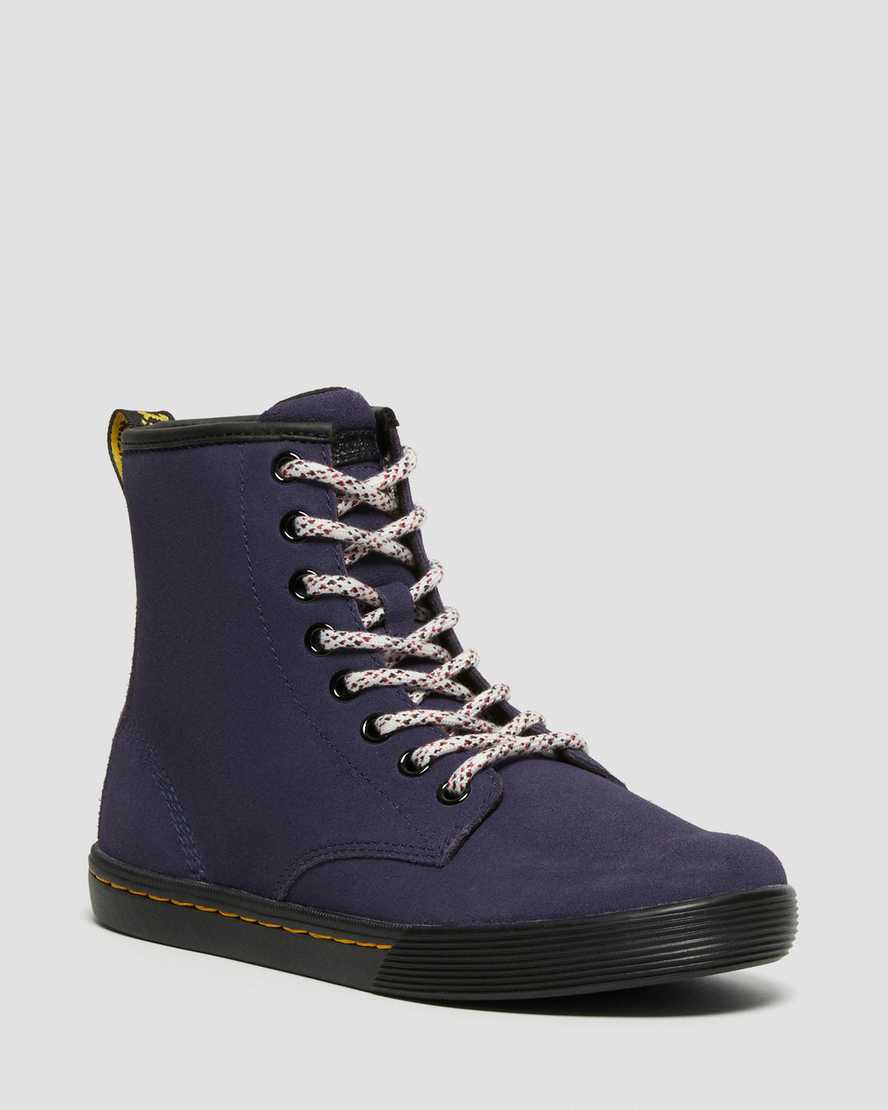 Dr. Martens Sheridan Suede Casual Støvler Dame Grå/Blå [8965LAWBM]